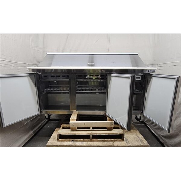 Scratch and Dent Avantco APT-71M-HC 70" 3 Door Mega Top Refrigerated Sandwich Prep Table