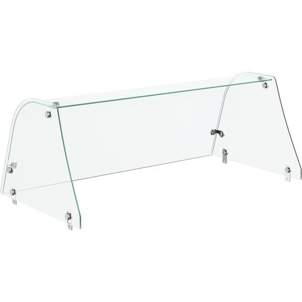 Scratch and Dent Avantco SNZGD8C Curved Glass Sneeze Guard - 49"