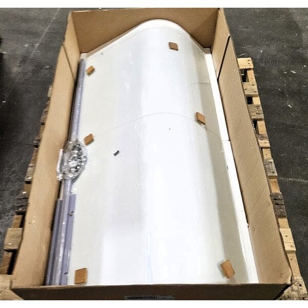 Scratch and Dent Avantco SNZGD8C Curved Glass Sneeze Guard - 49"