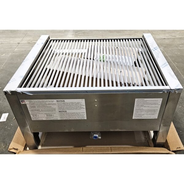 Scratch and Dent EmberGlo 5030102 41C 36" Natural Gas Open Hearth Mid-Closed Front Countertop Charbroiler - 85,000 BTU
