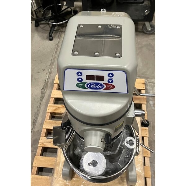 Scratch and Dent Globe SP30 30 Qt. Planetary Floor Mixer with Guard & Standard Accessories - 120V, 1 hp