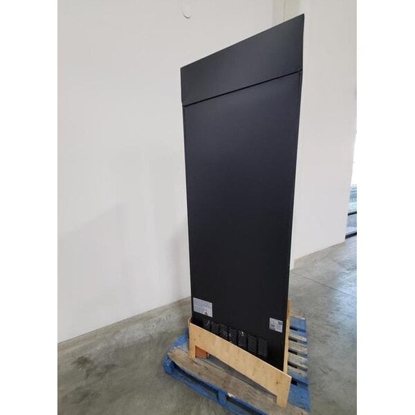 Scratch and Dent Avantco GDC-15-HC 25 5/8" Black Swing Glass Door Merchandiser Refrigerator with LED Lighting