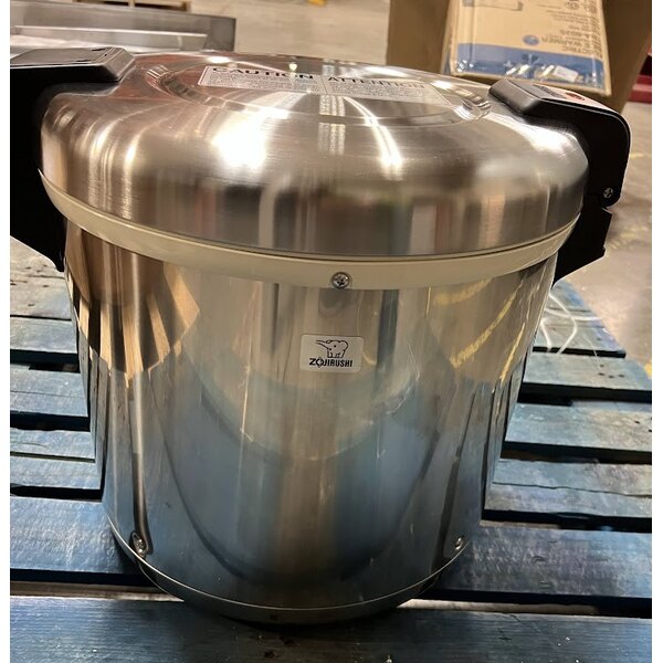 Scratch and Dent Zojirushi THA-803SA 88 Cup (Cooked) Stainless Steel Electric Rice Warmer with Removable Pot - 120V, 77W