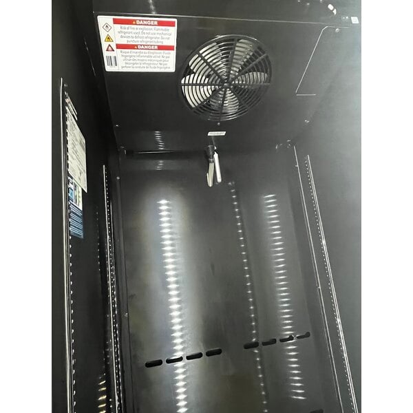 Scratch and Dent True CVM-27-HC~EGC01 30" Black Refrigerated Contemporary Glass Door Merchandiser with LED Lighting - 78 1/2" Tall