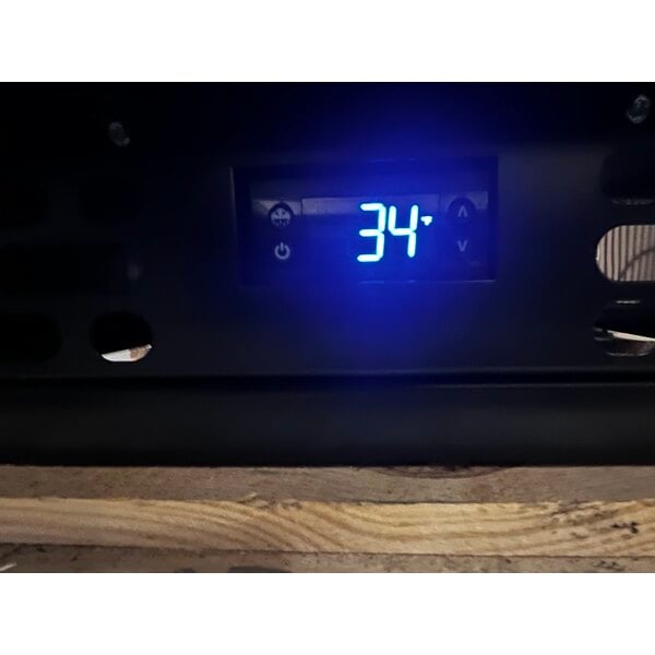 Scratch and Dent True CVM-27-HC~EGC01 30" Black Refrigerated Contemporary Glass Door Merchandiser with LED Lighting - 78 1/2" Tall