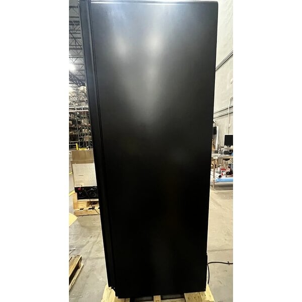 Scratch and Dent True CVM-27-HC~EGC01 30" Black Refrigerated Contemporary Glass Door Merchandiser with LED Lighting - 78 1/2" Tall