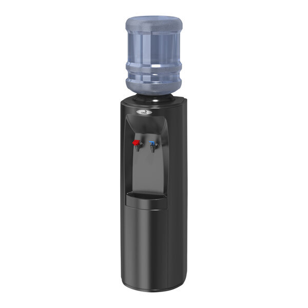 Scratch and Dent Oasis 504238 BPO1SHS BLK 5 Gallon Atlantis Contemporary Black Hot / Cold Top Load Water Cooler