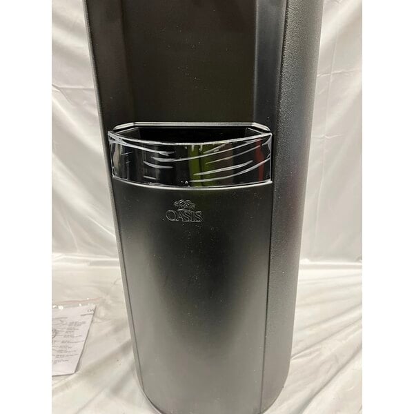 Scratch and Dent Oasis 504238 BPO1SHS BLK 5 Gallon Atlantis Contemporary Black Hot / Cold Top Load Water Cooler