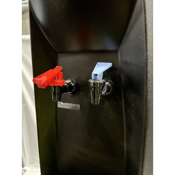 Scratch and Dent Oasis 504238 BPO1SHS BLK 5 Gallon Atlantis Contemporary Black Hot / Cold Top Load Water Cooler