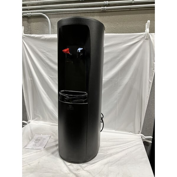 Scratch and Dent Oasis 504238 BPO1SHS BLK 5 Gallon Atlantis Contemporary Black Hot / Cold Top Load Water Cooler