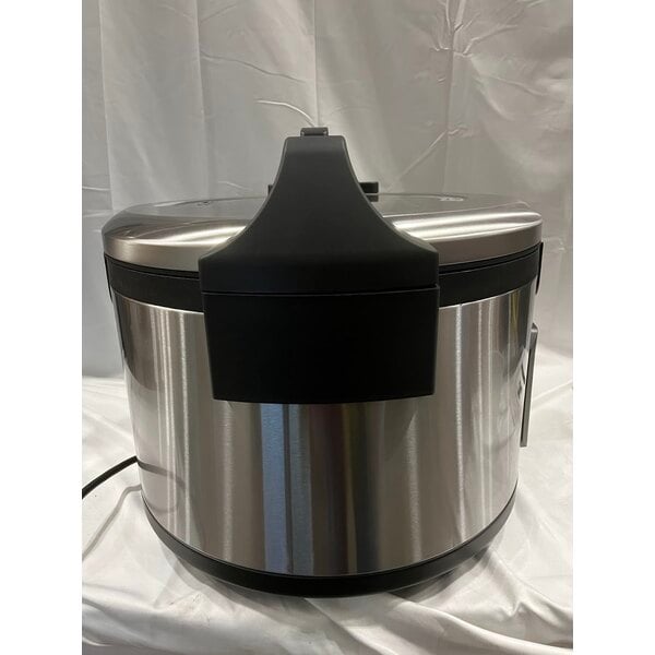 Scratch and Dent Avantco RCSB90 90 Cup (45 Cup Raw) Digital Electric Rice Cooker / Warmer with Hinged Lid - 240V, 2,500W