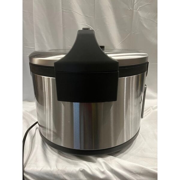 Scratch and Dent Avantco RCSB90 90 Cup (45 Cup Raw) Digital Electric Rice Cooker / Warmer with Hinged Lid - 240V, 2,500W