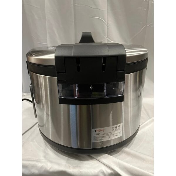 Scratch and Dent Avantco RCSB90 90 Cup (45 Cup Raw) Digital Electric Rice Cooker / Warmer with Hinged Lid - 240V, 2,500W