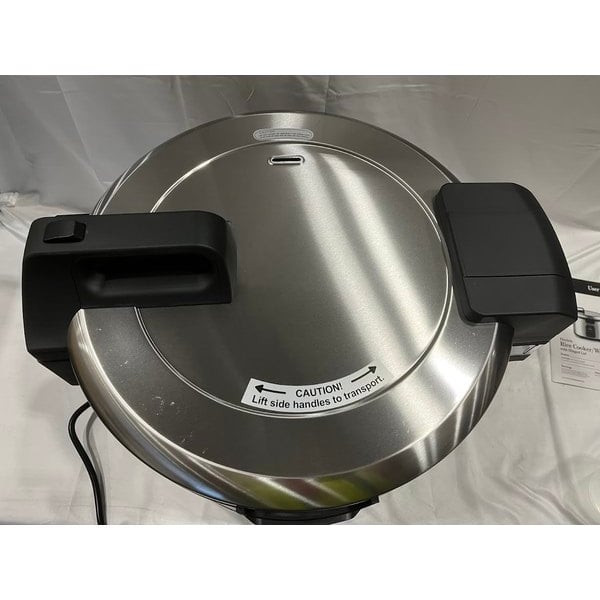 Scratch and Dent Avantco RCSB90 90 Cup (45 Cup Raw) Digital Electric Rice Cooker / Warmer with Hinged Lid - 240V, 2,500W
