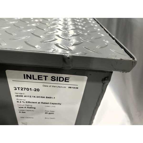 Scratch and Dent Zurn Elkay GT2701-20-3NH 40 lb. 20 GPM Low-Profile Grease Trap with 3" No-Hub Connections