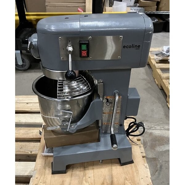 Scratch and Dent Ecoline by Hobart EMM10-1STD 10 Qt. Planetary Stand Mixer with Guard & Standard Accessories - 120V, 3/4 hp