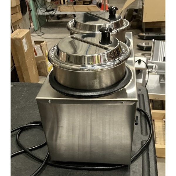 Scratch and Dent Vollrath 72040 Cayenne Twin Well 4 Qt. Countertop Rethermalizer / Warmer Package with Insets and Covers 120V, 1100W