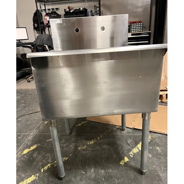 Scratch and Dent Regency 24" One Compartment Commercial Utility Sink with 24" x 24" x 13" Sink Bowl