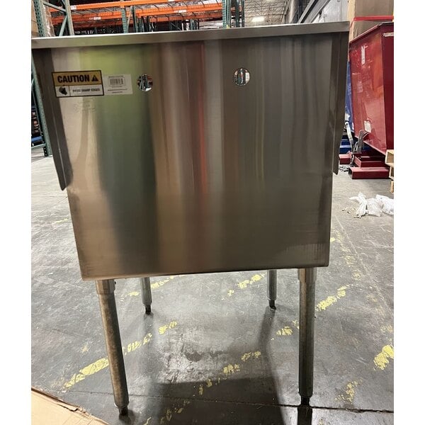 Scratch and Dent Regency 24" One Compartment Commercial Utility Sink with 24" x 24" x 13" Sink Bowl