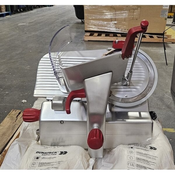 Scratch and Dent Berkel B12A-SLC 12" Medium-Duty Automatic Gravity Feed Meat Slicer with Manual Use Option - 1/2 hp