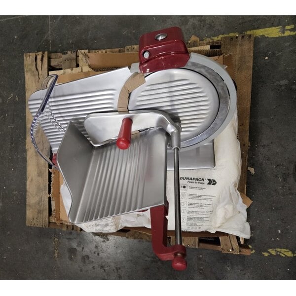 Scratch and Dent Berkel B12A-SLC 12" Medium-Duty Automatic Gravity Feed Meat Slicer with Manual Use Option - 1/2 hp