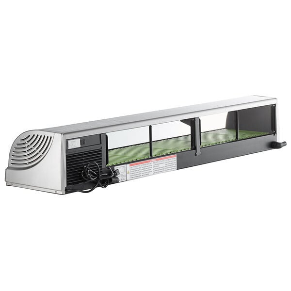 Scratch and Dent Hoshizaki HNC-180BA-R-SLH Curved Glass Refrigerated Sushi Display Case 71" - Right Side Compressor