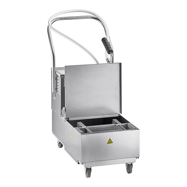 Scratch and Dent Fryclone 85 lb. Low-Profile Portable Fryer Oil Filter Machine with 2-Way Pump - 120V