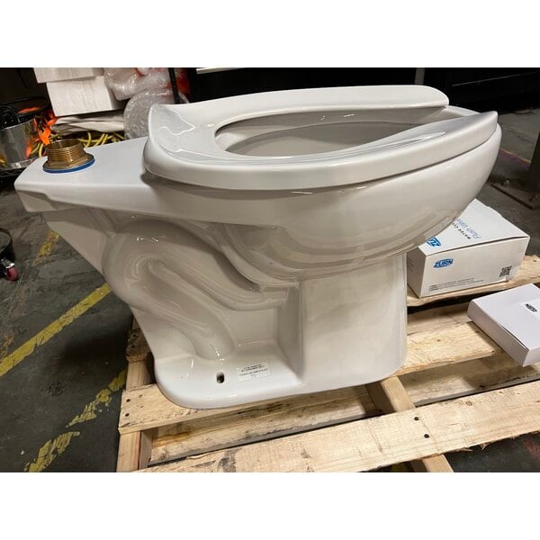 Scratch and Dent Zurn Elkay One Z.WC3.AM Manual Toilet System with ADA Height Floor Mounted Toilet and Flush Valve - 1.1 GPF