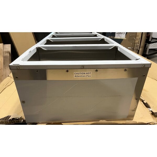 Scratch and Dent ServIt Four Pan Open Well Electric Steam Table with Partially Enclosed Base - 208/240V, 3000W