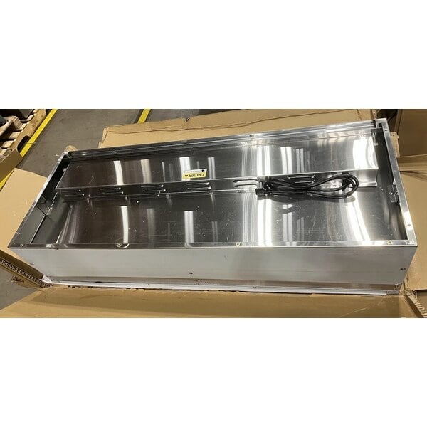 Scratch and Dent ServIt Four Pan Open Well Electric Steam Table with Partially Enclosed Base - 208/240V, 3000W