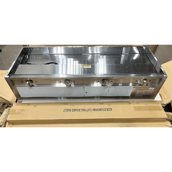 Scratch and Dent ServIt Four Pan Open Well Electric Steam Table with Partially Enclosed Base - 208/240V, 3000W
