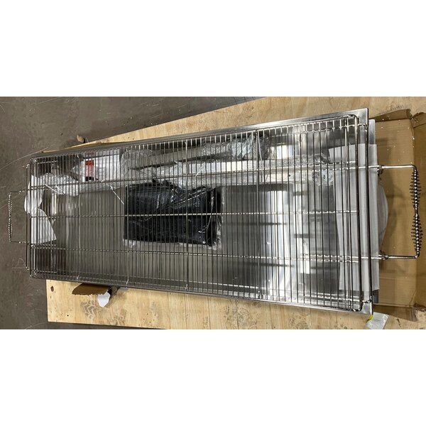 Scratch and Dent Backyard Pro CHAR-60SS 60" Heavy-Duty Stainless Steel Charcoal Grill with Adjustable Grates, Removable Legs, and Cover