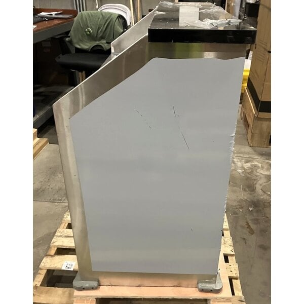 Scratch and Dent Regency 48" Basic Stainless Steel Portable Bar with Two Removable Speed Rails and Ice Bin