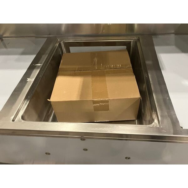 Scratch and Dent Regency 48" Basic Stainless Steel Portable Bar with Two Removable Speed Rails and Ice Bin