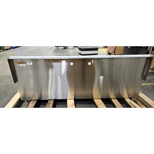Scratch and Dent Regency 60" Three Compartment Commercial Utility Sink with 20" x 24" x 14" Sink Bowls