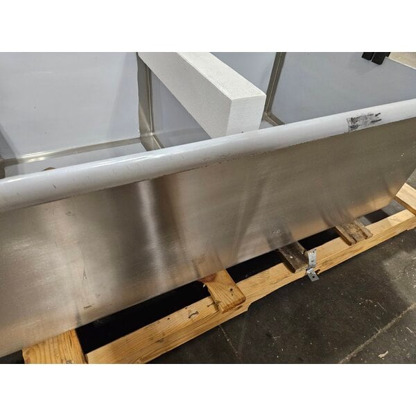 Scratch and Dent Regency 60" Three Compartment Commercial Utility Sink with 20" x 24" x 14" Sink Bowls