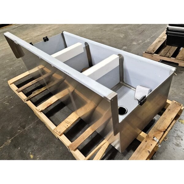 Scratch and Dent Regency 60" Three Compartment Commercial Utility Sink with 20" x 24" x 14" Sink Bowls