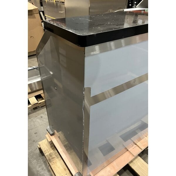 Scratch and Dent Regency 63" Basic Stainless Steel Portable Bar with Two Removable Speed Rails and Ice Bin