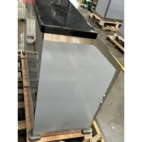 Scratch and Dent Regency 63" Basic Stainless Steel Portable Bar with Two Removable Speed Rails and Ice Bin