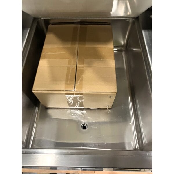 Scratch and Dent Regency 63" Basic Stainless Steel Portable Bar with Two Removable Speed Rails and Ice Bin