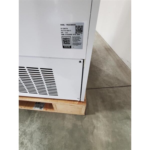 Scratch and Dent Avantco GDC-69-HC 78 1/4" White Swing Glass Door Merchandiser Refrigerator with LED Lighting