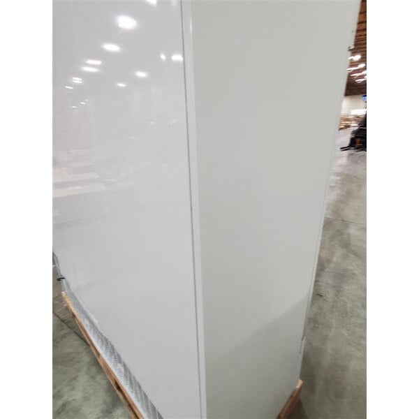 Scratch and Dent Avantco GDC-69-HC 78 1/4" White Swing Glass Door Merchandiser Refrigerator with LED Lighting
