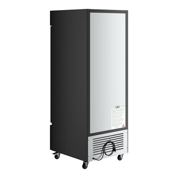 Scratch and Dent MainStreet Equipment GMC-23 28" Black Swing Glass Door Merchandiser Refrigerator - 120V
