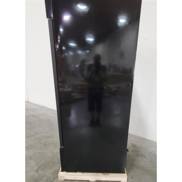 Scratch and Dent MainStreet Equipment GMC-23 28" Black Swing Glass Door Merchandiser Refrigerator - 120V