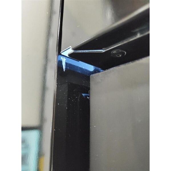 Scratch and Dent MainStreet Equipment GMC-23 28" Black Swing Glass Door Merchandiser Refrigerator - 120V