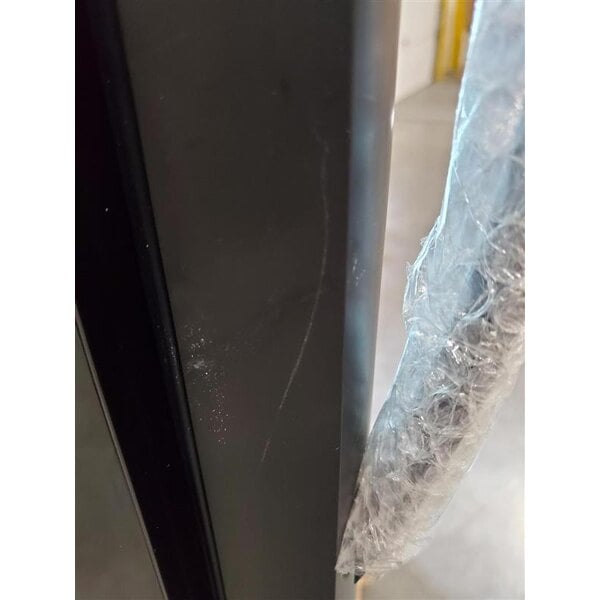Scratch and Dent MainStreet Equipment GMC-23 28" Black Swing Glass Door Merchandiser Refrigerator - 120V