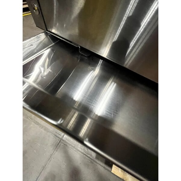 Scratch and Dent Cooking Performance Group 60N Ultra Series 60" Chrome Plated Natural Gas 5-Burner Countertop Griddle and 2 Drawer Refrigerated Base - 150,000 BTU