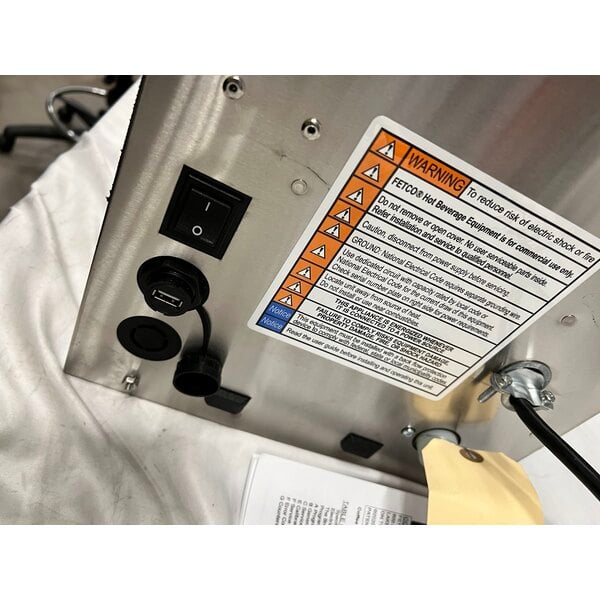 Scratch and Dent Fetco CBS-1231 Plus Series Single Automatic Digital Coffee Brewer With Plastic Brew Basket - 120V, 1500W