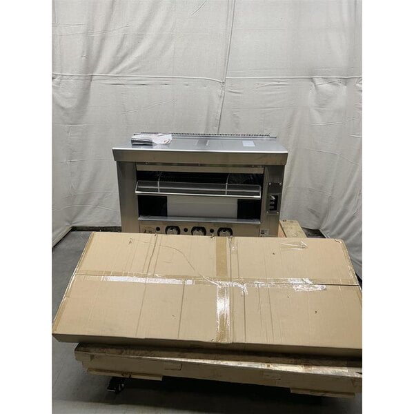 Scratch and Dent Cooking Performance Group S-36-SB-N 36" Natural Gas Infrared Salamander Broiler with 36" Heat Shield and Mounting Brackets - 36,000 BTU