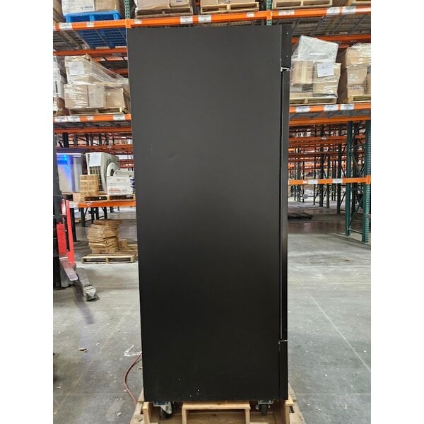 Scratch and Dent Avantco GDC-49-HC 53" Black Swing Glass Door Merchandiser Refrigerator with LED Lighting